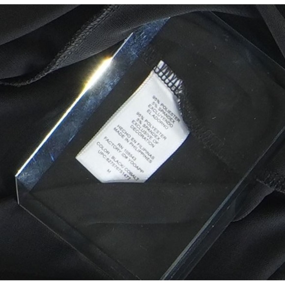 Narciso Rodriguez Dress Women's Size Medium Cobalt Black Colorblock Cowl Y2K - Picture 5 of 6